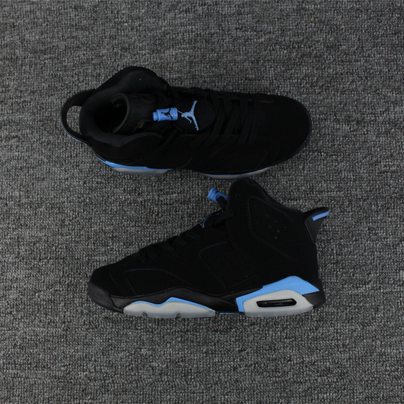 2017 Jordan 6 Black North Carolina Shoes